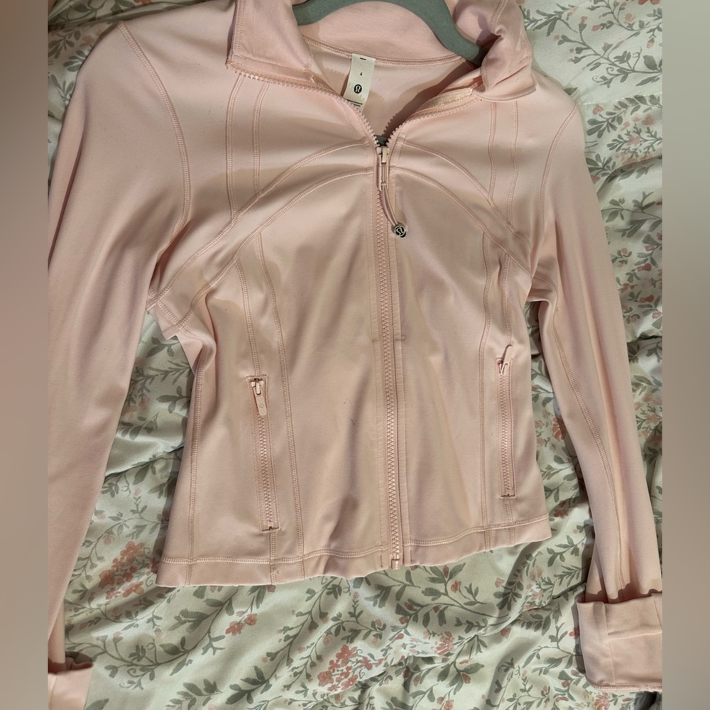 lulu pink cropped nulu define jacket!!